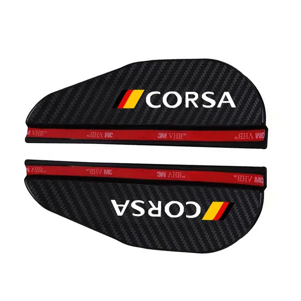 2x Car Rearview Mirror Rain Eyebrow Protector Rain Sticker for Opel Corsa Insignia Adam Zafira Grandland Crossland X Meriva OPC