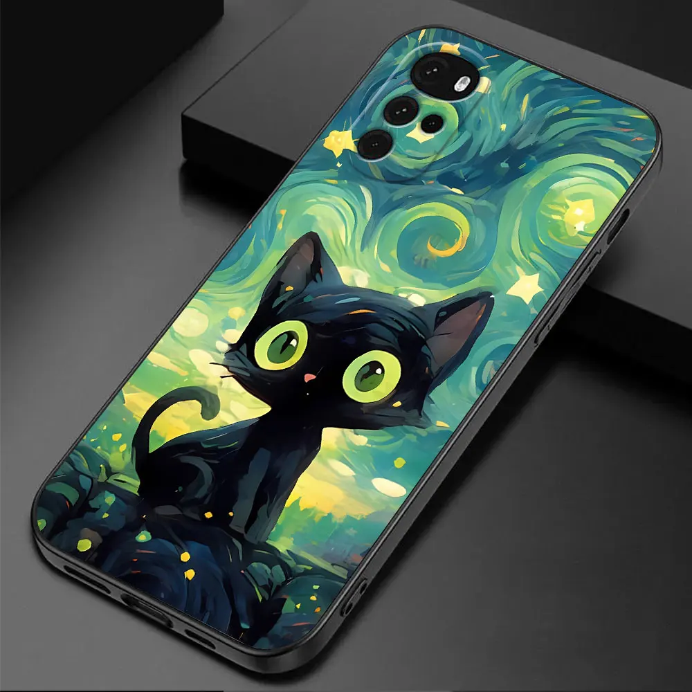 Starry Sky Cat TPU Soft Cover Case