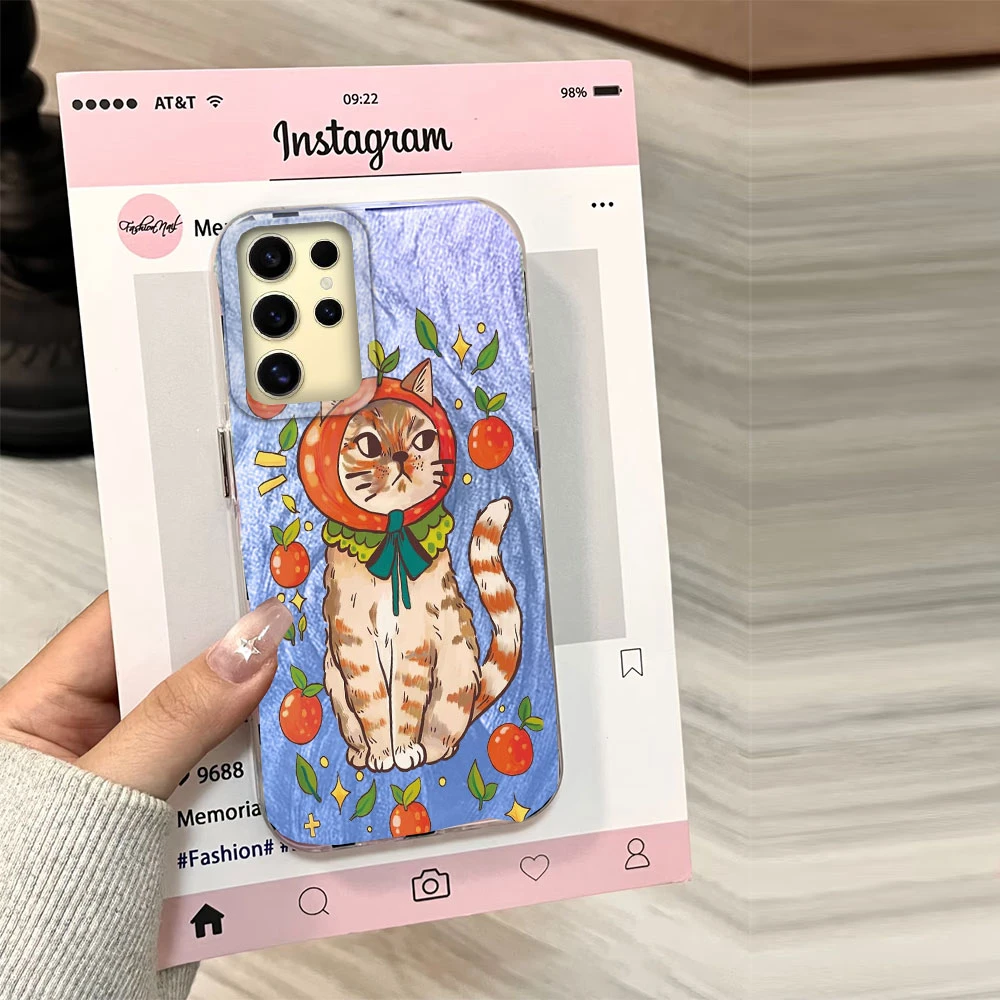 Elegant Black Cat Flower Design Silicone Phone Case - Luxury Protective Back Cover