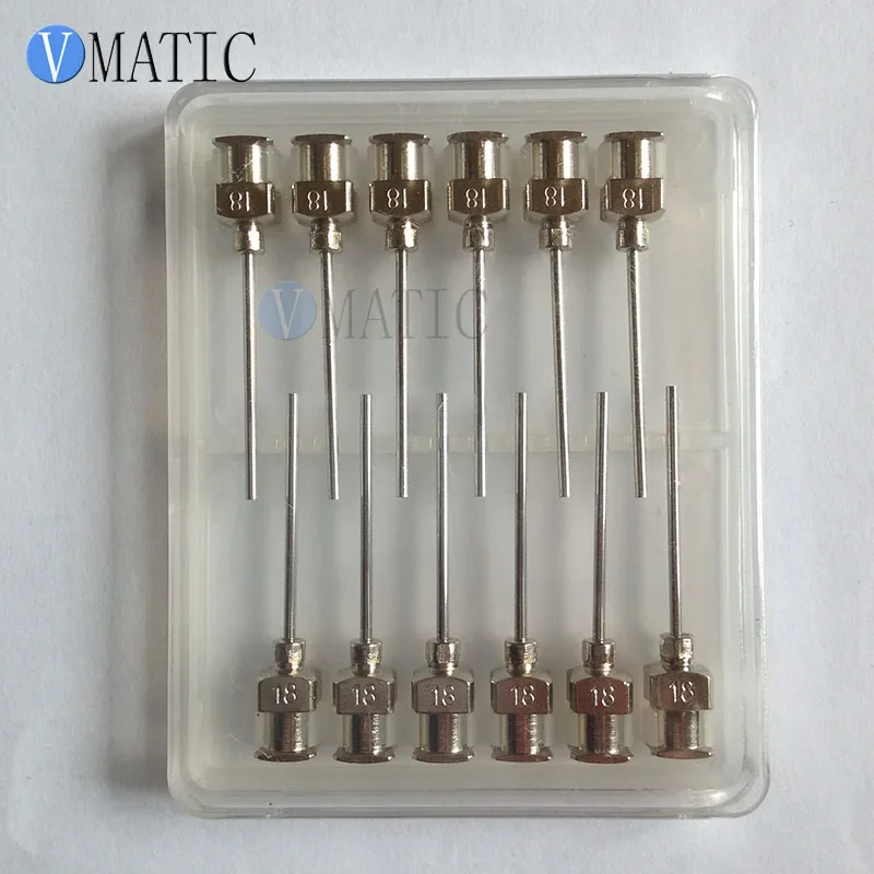 12Pcs 1 Inch Tip Length 18G Blunt Stainless Steel Glue Dispensing Syringe Needle