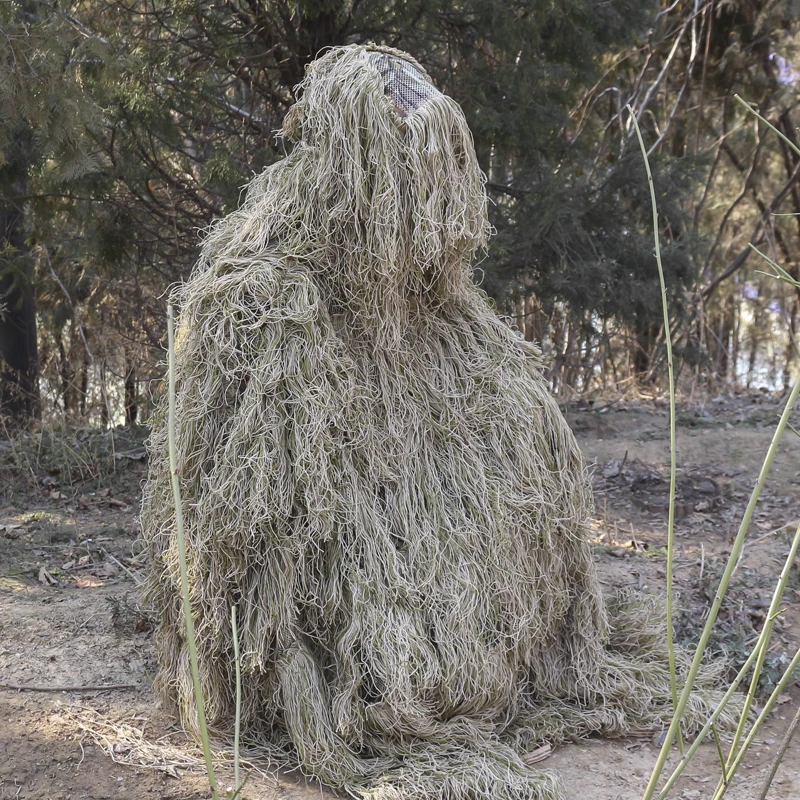 Photography Withered Grass Clothes Hunting Cloak Ghillie Suit Ghillie Clothes Camouflage Hunting Outdoor Jungle Poncho ghillie suit