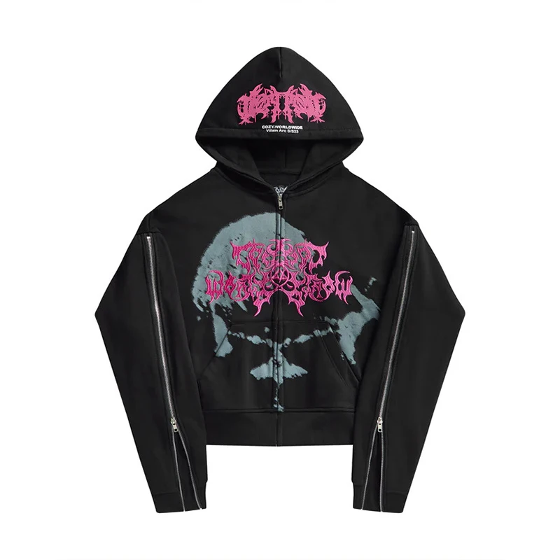 

Retro star letter print picture Hip Hop Hoodie for Men's clothing Y2k Harajuku vintage loose hoodies Sweatshirts