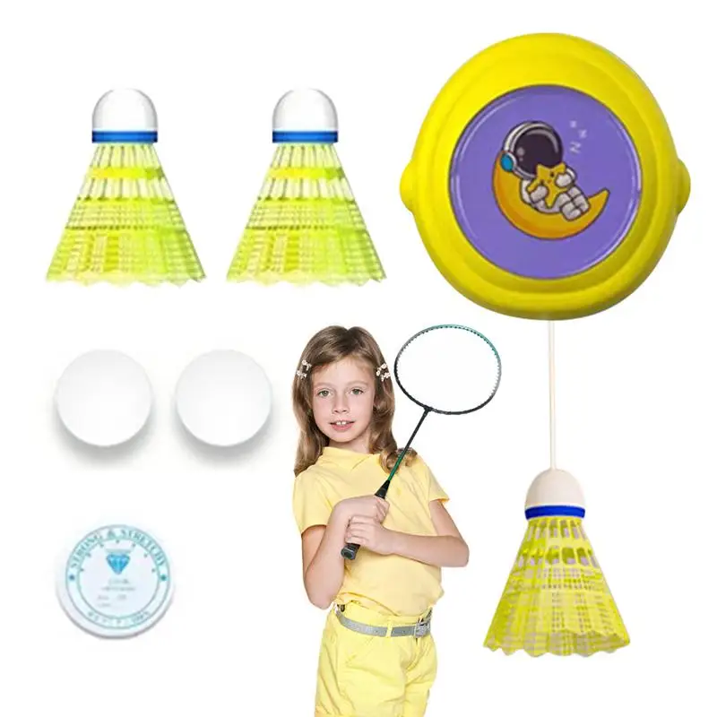 

Self Training Badminton Set Trainer Set For Single Player Badminton Adjustable Height Practice Training Supplies For Gardens Pla