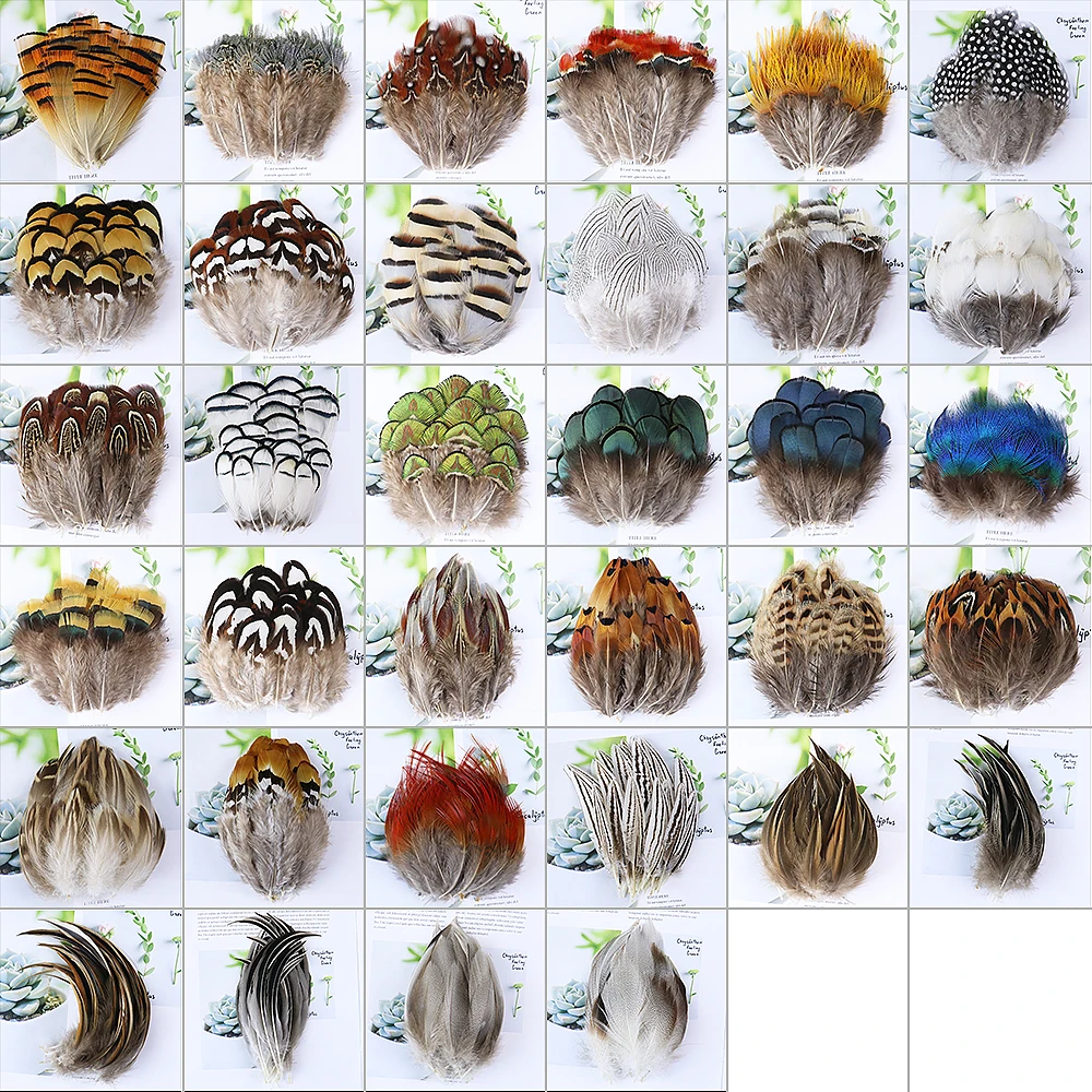 Peacock Feather Decoration Pheasant Feathers Craft Feathers Natural Feathers 50Pcs Natural Peacock Pheasant Feathers for Crafts Jewelry Making Wedding Decoration