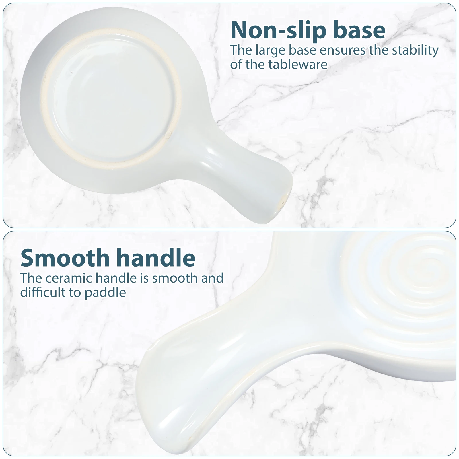 Spoon Rest Large Ceramic Spoon Holder Heat-Resistant Cooking Spoon Rest Coffee Spoon Holder Dishwasher Safe Ceramic Spoon Rest