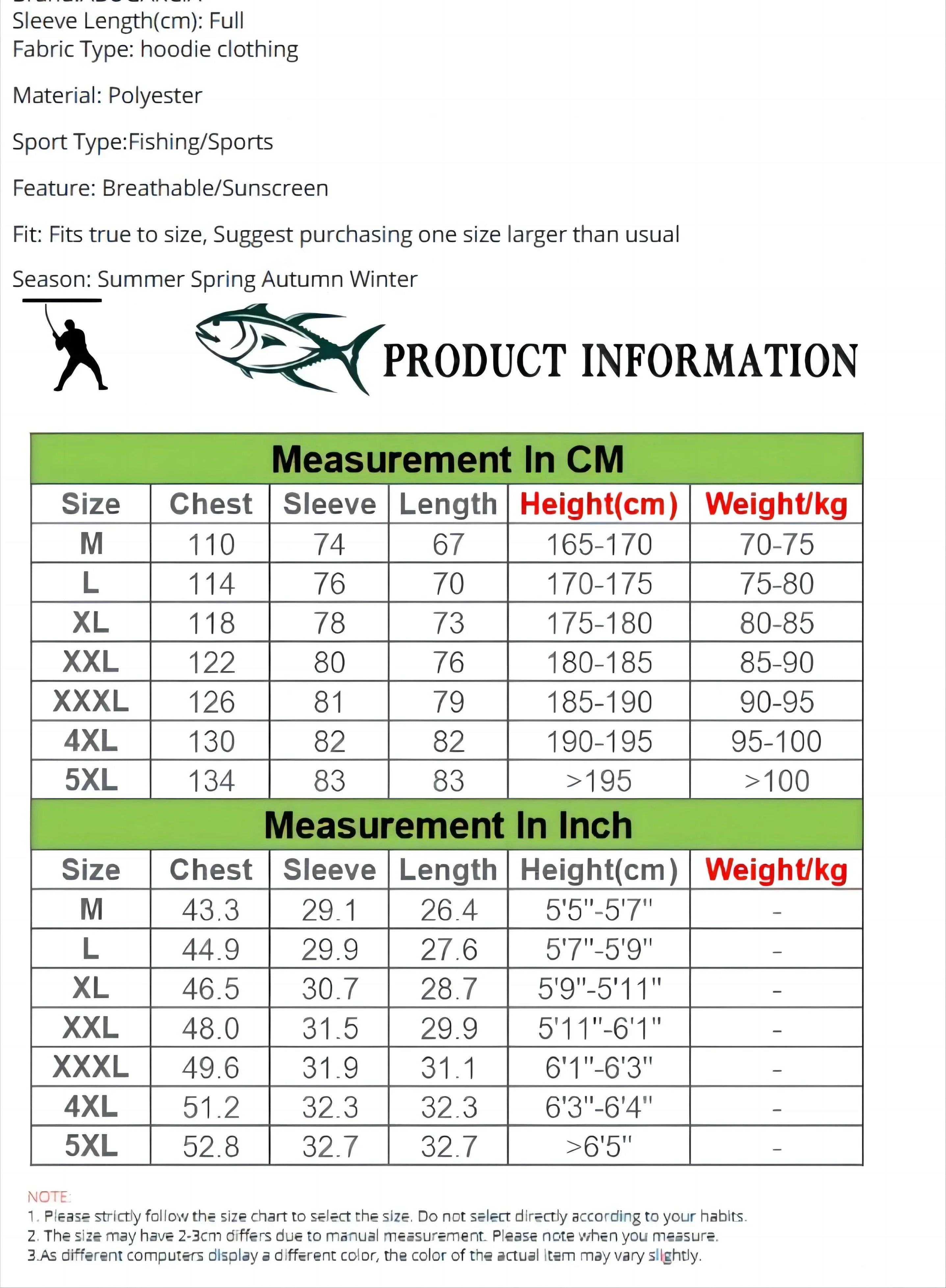 Description Picture 2 of itemFishing Clothing Anti-UV UPF 50+ Long Sleeve Sportswear Angler Fishing Shirts Outdoor Professional Quick Drying clothing