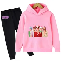 Christmas Kpop Witch Hunt Group Autumn/Winter Cartoon Hoodie Set for Boys, Girls & Kids