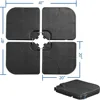 4-Piece Umbrella Base Outdoor Umbrella Stand Square Shaped Cantilever Offset Filled with Water or Sand for Garden 3