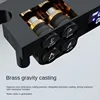 Luxury Black Gold Digital Shower Set Thermostatic Shower System Rainfall Spa Shower Head Brass Bathtub Faucet Digital Shower Set 5