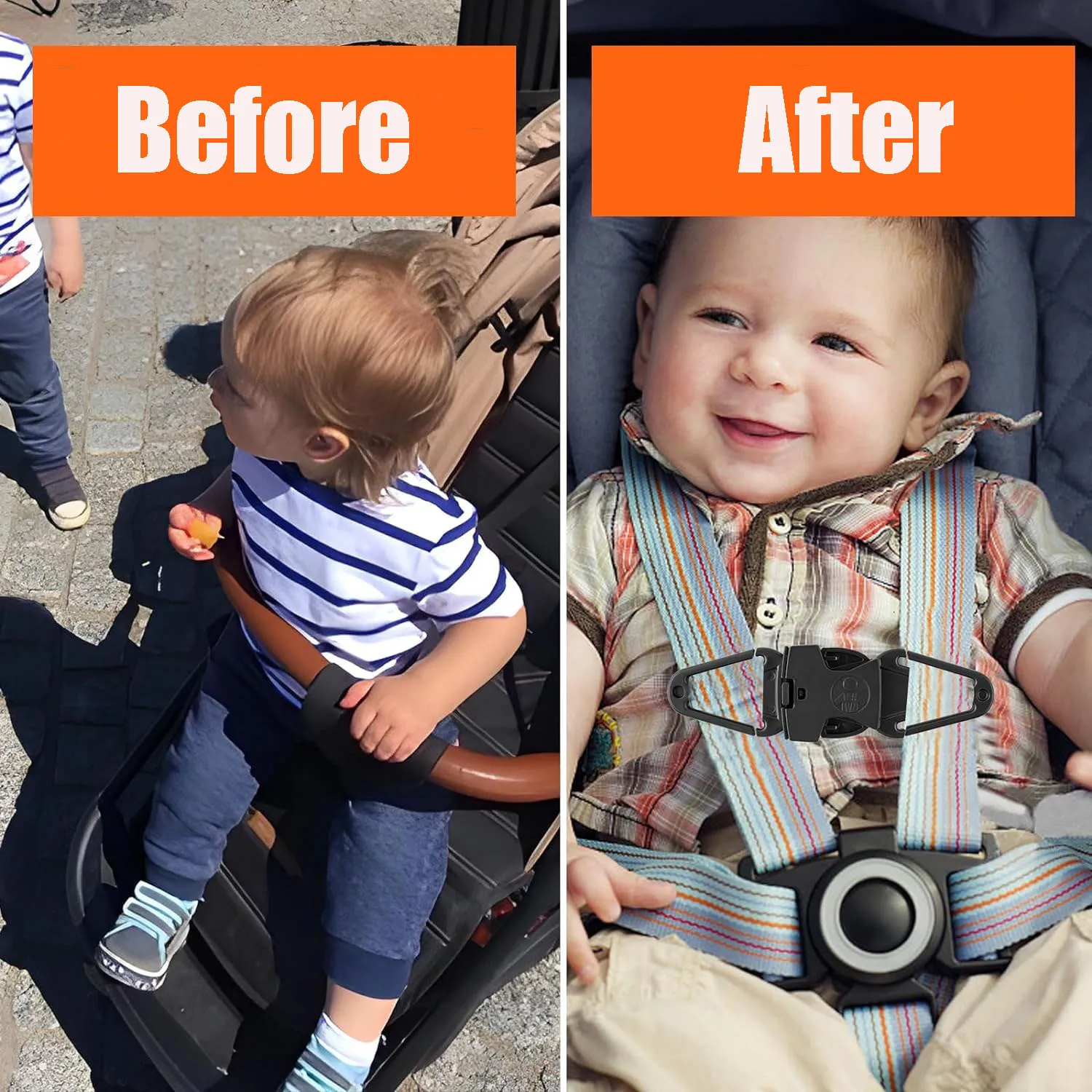 Baby Stroller Car Safety Seat Belt Adjustable Highchair Safety Harness Positioning Lock Buckle Anti Escape Child Baby Chest Clip