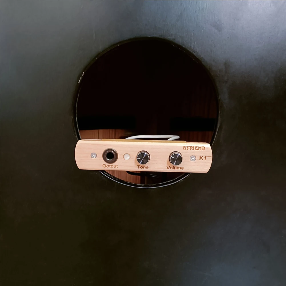 Cajon Box Drum Preamp/Pickup with Tone Volume Control Musical Instrument Pickup Output Jack Percussion Instruments Accessories