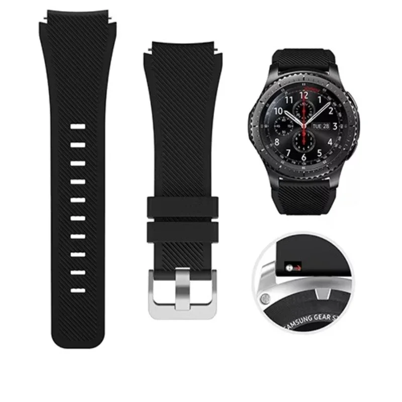 Premium 22mm Silicone Sports Bracelet Wristband