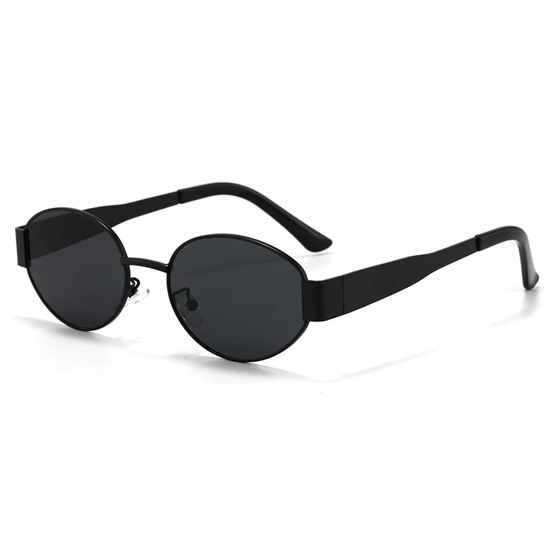 Metal Frame Sunglasses Small Oval For Women Men Designer UV400 Eyewear Vintage