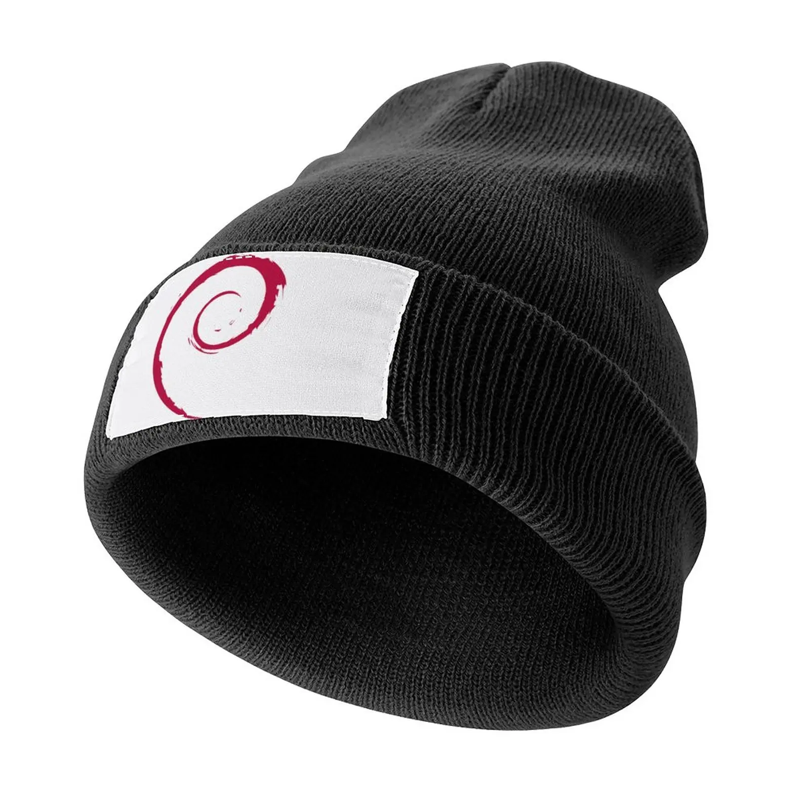 

XS Debian spiral logo Knitted Hat Sunscreen New In The Hat Fluffy Hat beach hat Men Hats Women's