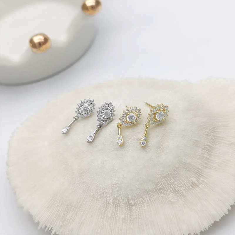 Boucles D’oreilles Longues En Argent Sterling 925 - Pendantes à Crochet Pour Femme