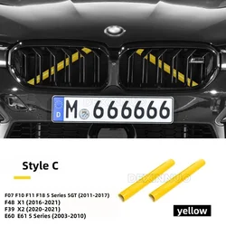 Sleek Automotive Front Grille Trim Strips - Style C yellow