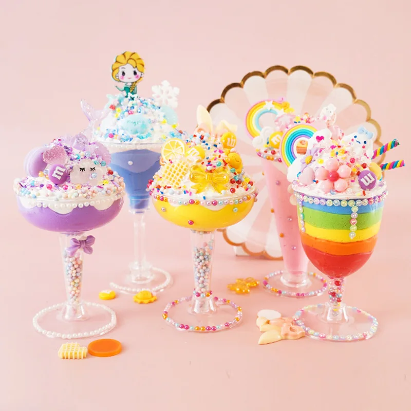 

Children's Handmade DIY Cream Gel Ice Cream Cup Material Package Simulation Dessert Ultralight Clay Educational Toys