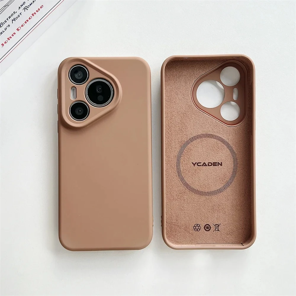 Luxury Liquid Silicone Magnetic Case - Matte Soft Shockproof Bumper Cover