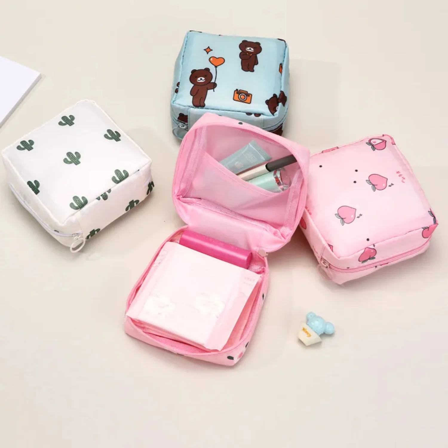 Nylon Sanitary Pads Package Bags Girls Diaper Sanitary Napkin Coin Purse Jewelry Organizer Credit Card Pouch Case