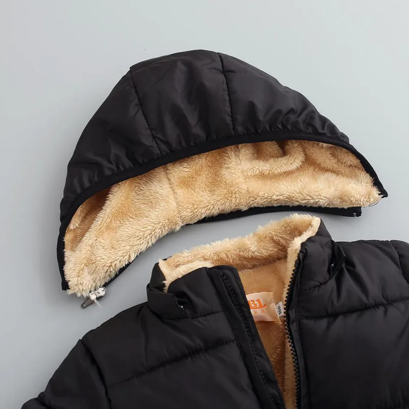 Children Cashmere Cotton Down Jacket Coat Winter Thick Warm Hooded Parkas Coat Outwear For Kids Boys Girls 2-8 Years Old down jacket children jackets girls coat