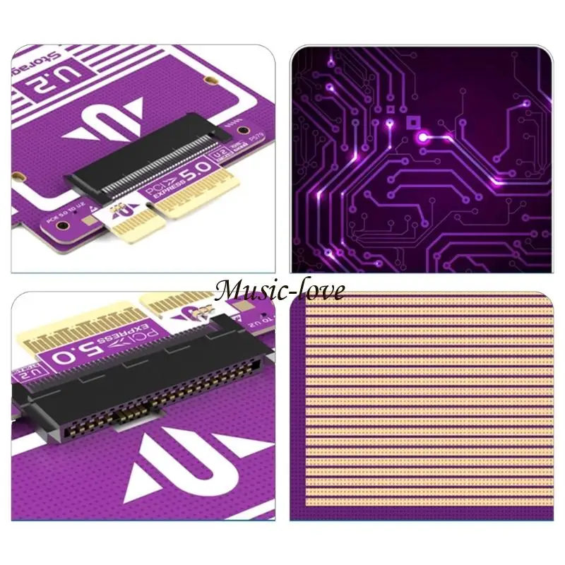 강력한 냉각 시스템 효율적인 203A를 갖춘 SFF 8639 드라이브용 PCIe 5.0 4X U.2 확장 카드
