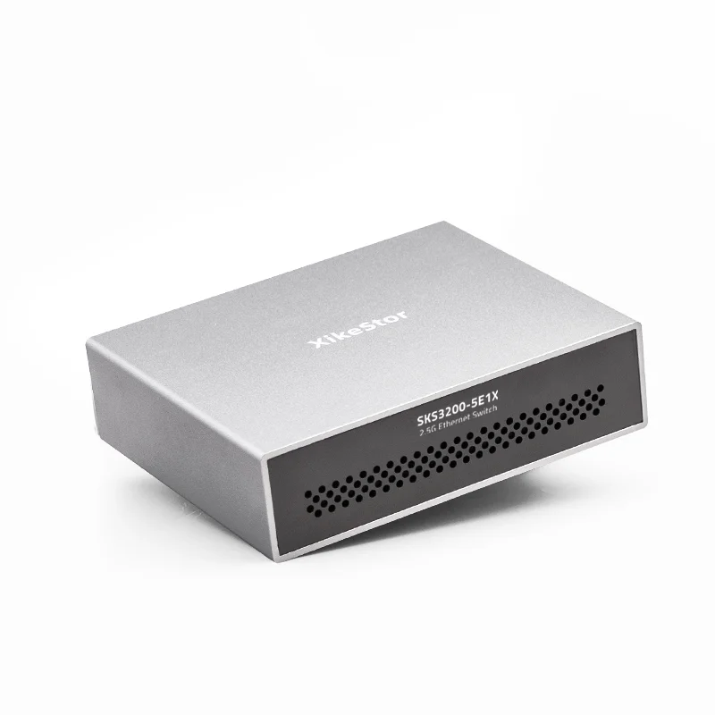 XikeStor 베이직 L2 관리형 네트워크 4포트 2.5G RJ45 및 2포트 10G SFP+ VLAN/포트 통합/Pon 스틱 ONU 지원