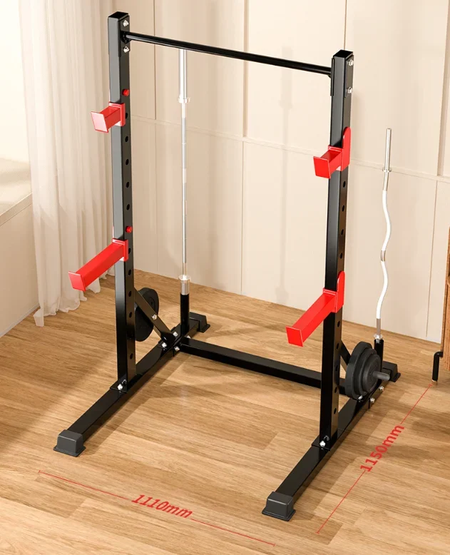 Small squat rack simple home half-frame multi-function free bench press rack horizontal bar small gantry