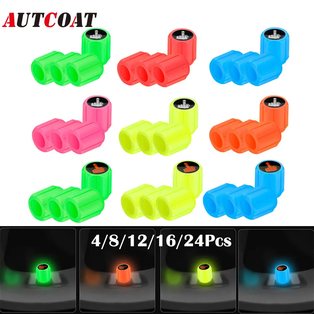 

Fluorescent Middle Finger Car Tire Valve Caps, Durable Tire Pressure Caps for Most Cars, Motorcycles, SUV, Trucks, and Bicycles