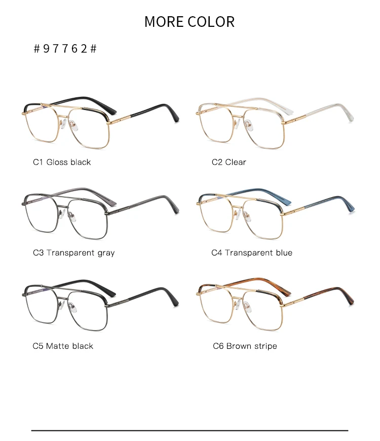 97762 Männer klassische Doppelbrücke Brillengestell Business Brille zeitgenössische Brillen Vatertag College Student Geschenk – Detail 10