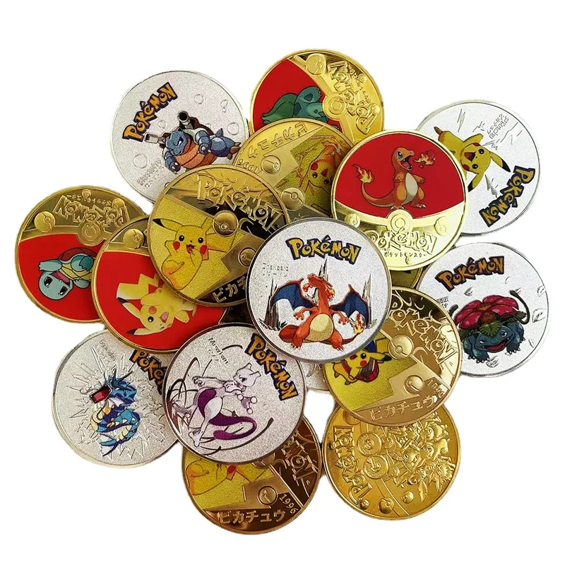 

NEW Pokemon Anime Gold Plated Gold Coin Game Commemorative Coin Pikachu Gold Coin Game Collection Pokemon Cards Christmas