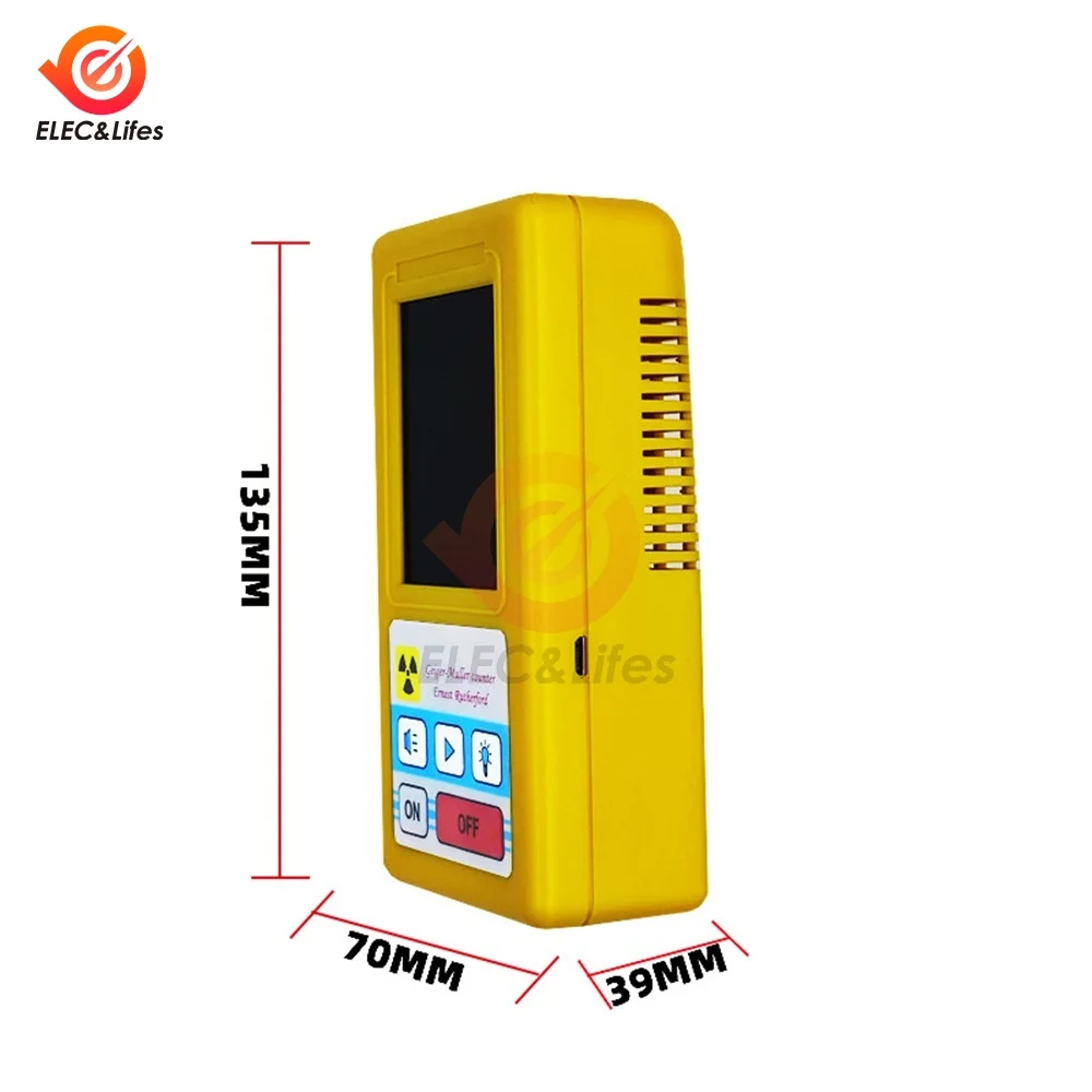 Nuclear Wastewater Geiger Counter Nuclear Radiation Detector Personal Dosimeter X-ray Beta Gamma Detector LCD Radioactive Tester 3