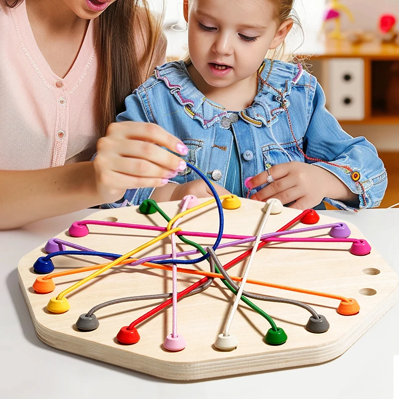 Board Game Toy Kid Rope Knots Sensory Social Strategy Logical Thinking Brain Challenge Table Game