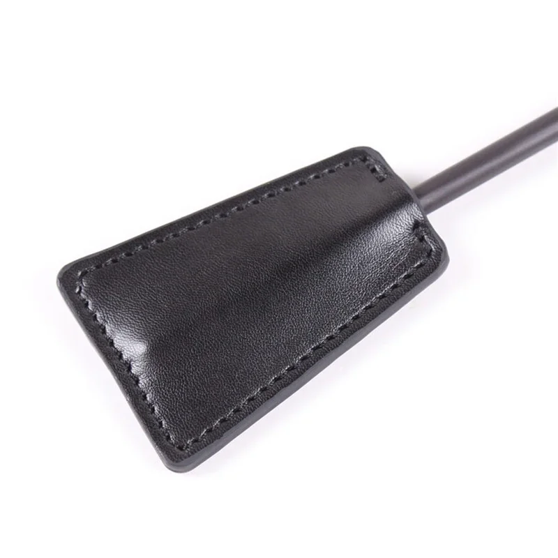 36cm Genuine Ostrich Feather Horse Whip,PU Leather Paddle,Cosplay Performance Props