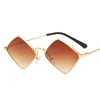 Elbru Retro Diamond Shaped Sunglasses Fashion Metal Irregular Sunshades Eyewear Male Female Colorful Lens Sun Spectacles Unisex 5
