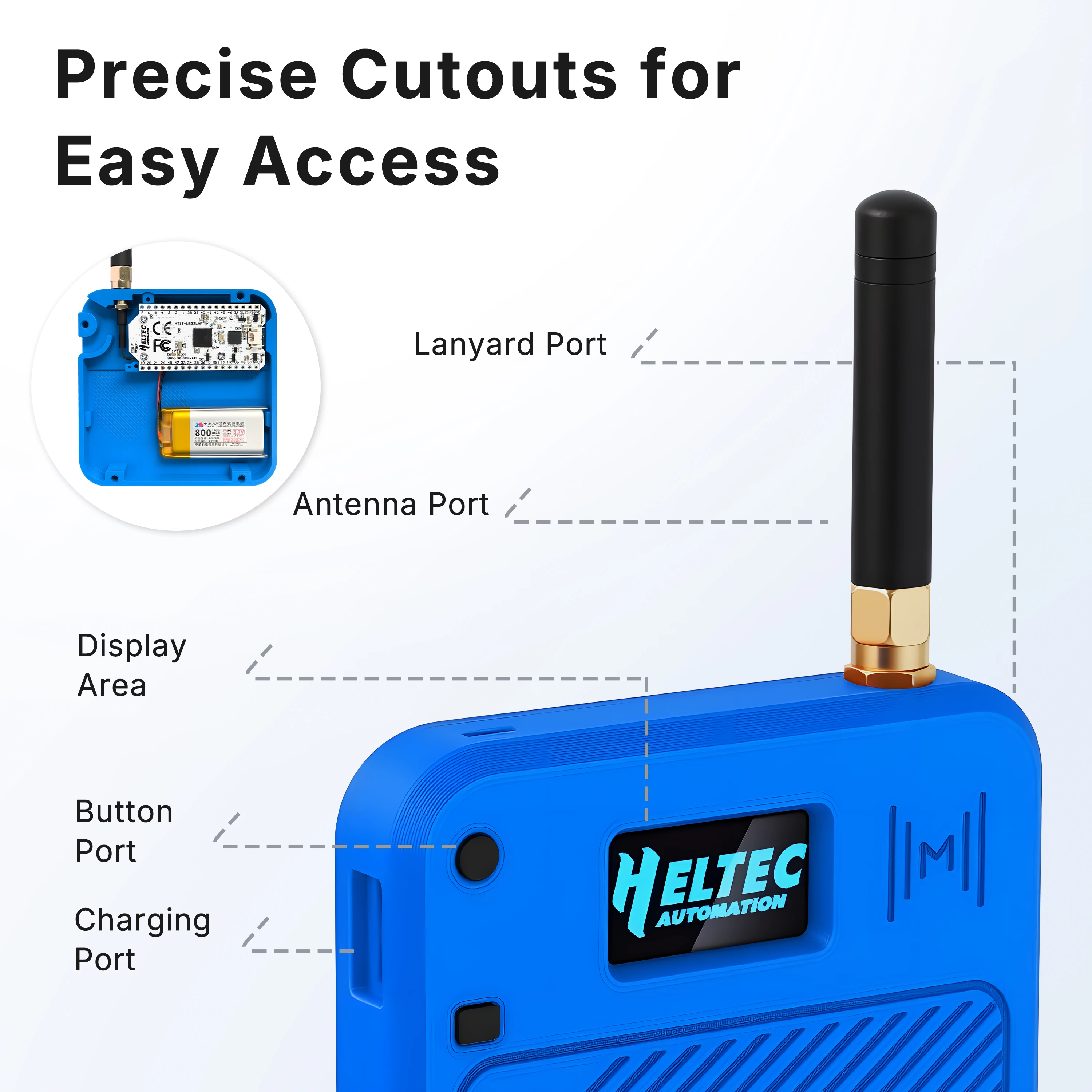 Compact IoT Dev Board Kit with OLED Display and USB-C Connectivity