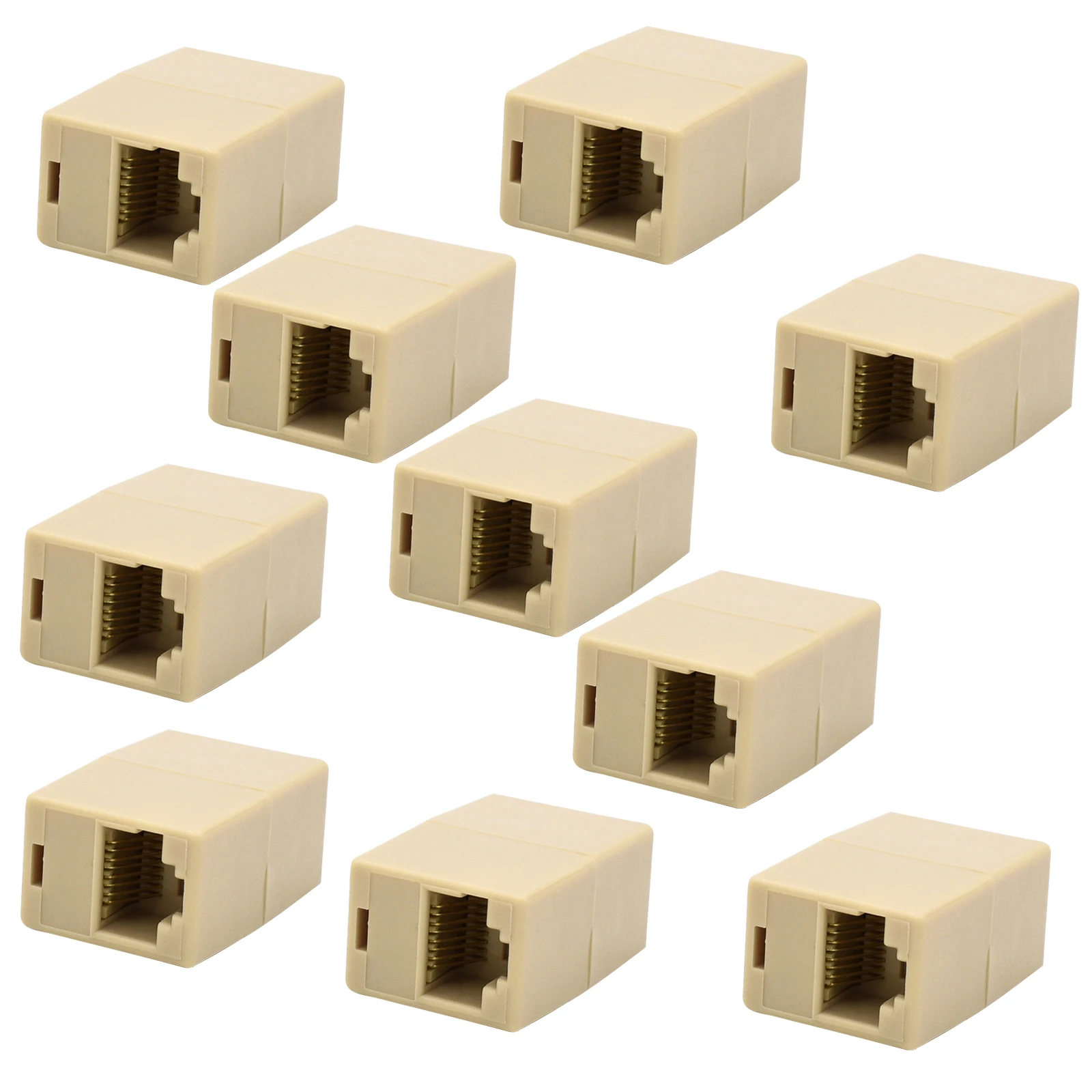 RJ45 Female Network Ethernet LAN Connector Adapter Coupler Extender 10Pcs/Set
