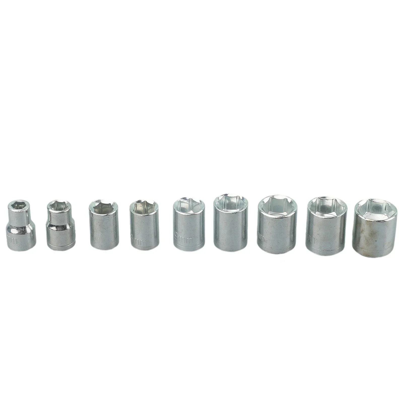 9Pcs 1/4In Drive 5mm-13mm Hex Bits Metric Socket-Wrench Head Sleeve Wrench Adapter Auto Repair Hand Tool Nut Removal-Tools 4