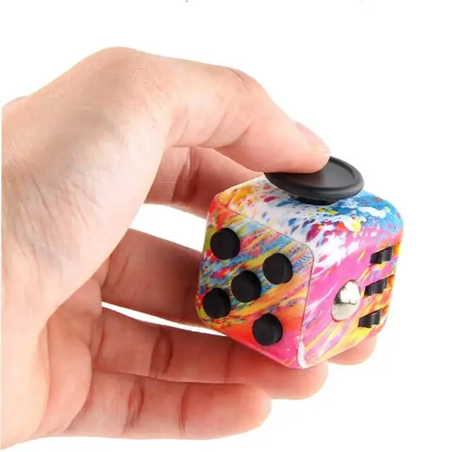 6 Sides Mini Fidget Dice Fidget Toys Cube Click Ball Anxiety Pressure Stress Relief Cubes Desk Toy Gift For Kids Adults Children 3