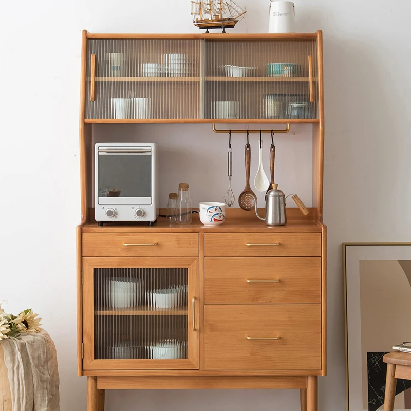 Kitchen Mobile Locker Sideboard Laden Tall Cabinet Cabinet Glass Storage Sideboard Dining Room Meuble Cuisine Indoor Decoration