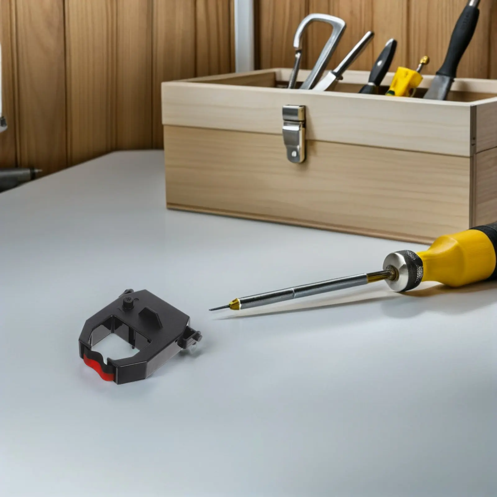 시간 기록기 프린터용 2Pcs 리본 교체품, 명확한 디지털 시간 기록 인쇄용 출석 시계 액세서리