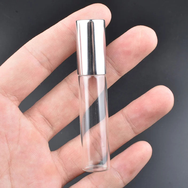 20/50/100pcs Roll on Bottle 1ml 3ml 5ml 10m Thin Glass Aromatherapy Amber Glass Vials Essential Oil Bottle Wih Metal Roller Ball