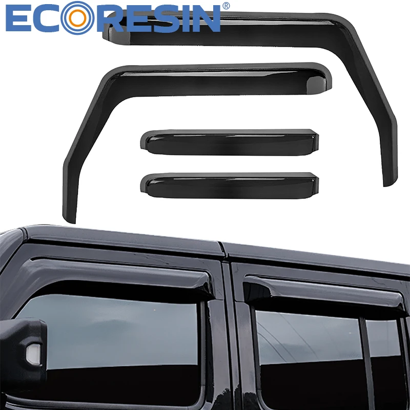 Side Window Visor Shades Rain Guard Deflector For Wrangler JK JL JT Herdsman Gladiator 2007-2 And 4 Doors Modify Part