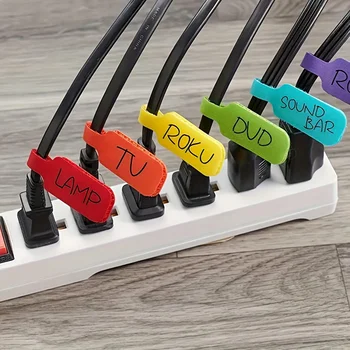 10/30/50 pezzi etichette per cavi impermeabili riutilizzabili cinghie organizer con codice colore per cavi caricabatterie dati viaggi in ufficio a casa