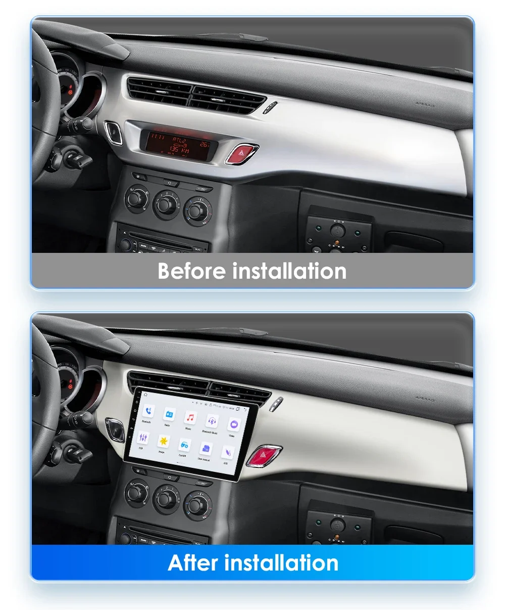 Citroën C3 Android 10.0 Autoradio DVD GPS avec Octa-Core 2Go+32Go Ecran  tactile - 7 Android 10 Autoradio Radio Stéréo Radio pour Citroën C3  (2010-2016)