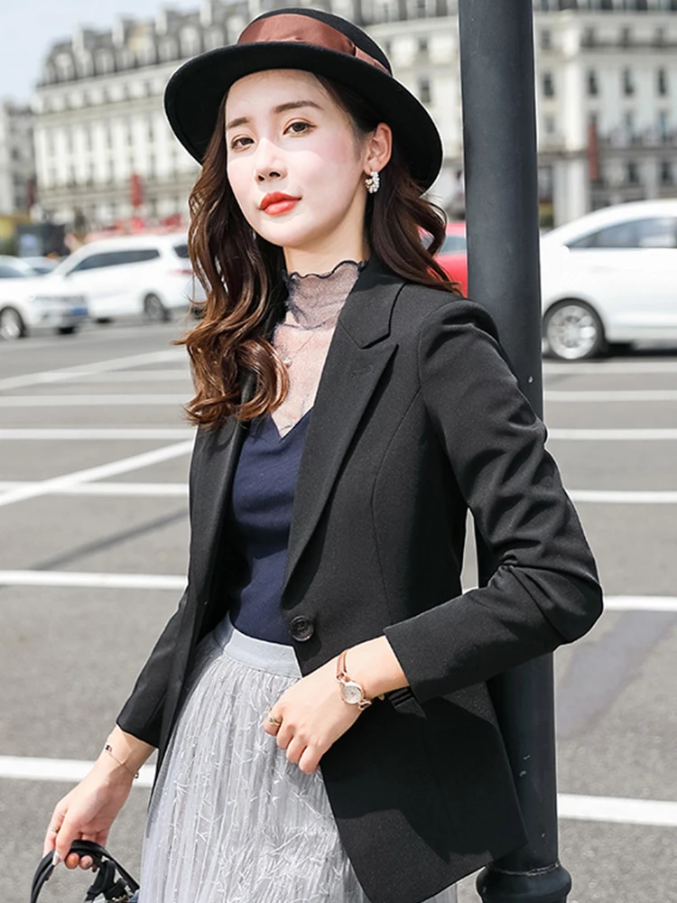 High-quality Blazer Straight and Smooth Jacket Office Lady Style Coat Business Formal Wear Candy Color Fashion Tops
