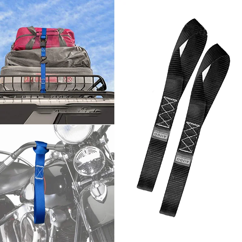 Motorcycle Tie Down Luggage Bandage Soft Straps Towing Ropes 2/4pcs For Car Motorbike Hauling Belt Loops Band Tensioning Belts