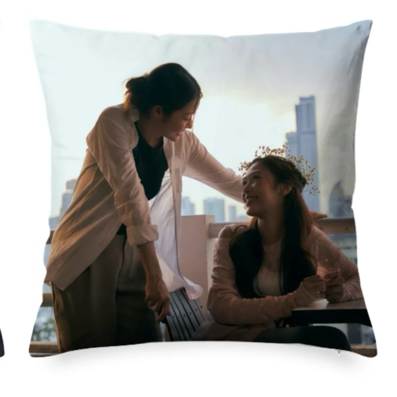 Namtanfilm Namtan Filmracha HD 포스터 양면 인쇄 베개 커버 태국 TV 플루토 드라마 스틸 장식 쿠션 커버