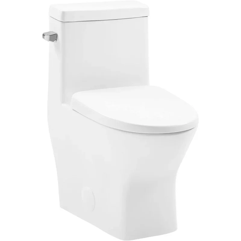 Well Made Forever SM-1T260, Sublime II One-Piece Round Toilet Side Flush 1.28 GPF