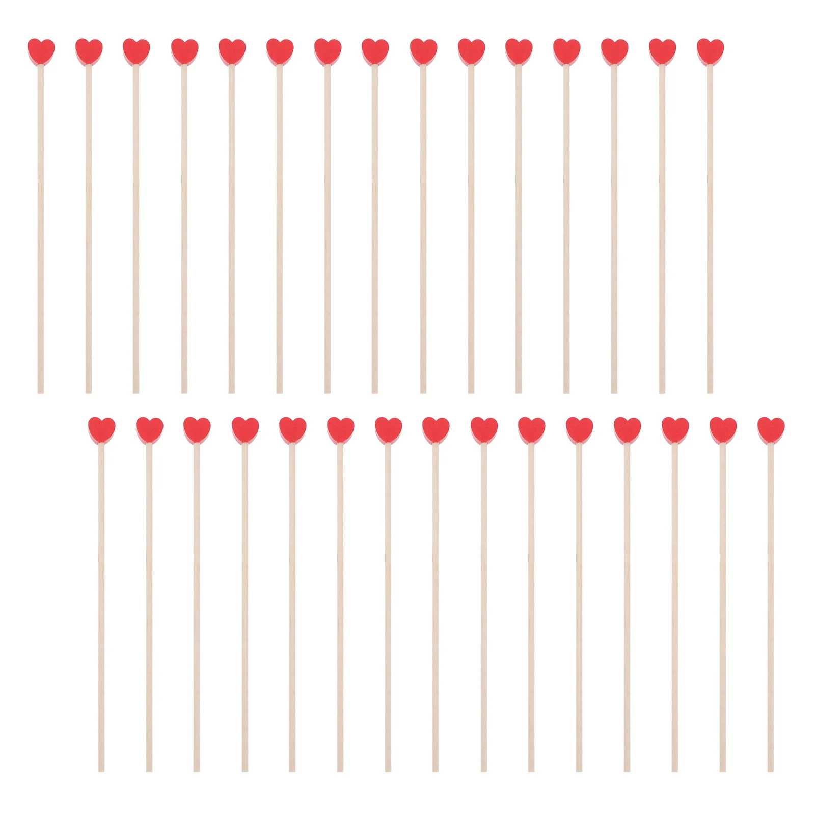 

100 Pcs Heart Swizzle Stick Honey Stirrer Juice Drink Creamy Foods Mixing Straw