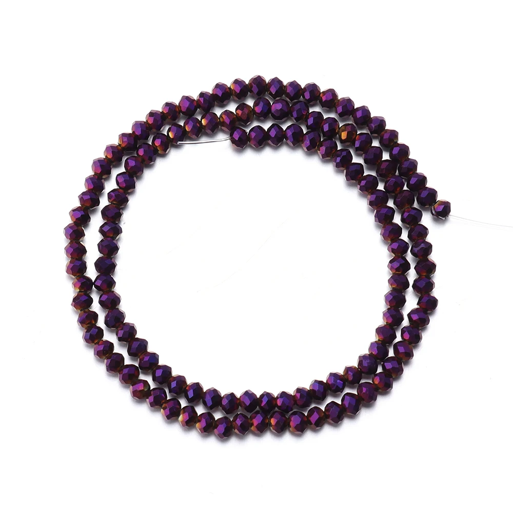 3/4/6/8/10mm Dunkelviolette Rondelle Österreichische Facettierte Kristallperlen Glas Lose Perlen für Schmuckherstellung DIY Armbänder Zubehör – Detail 7